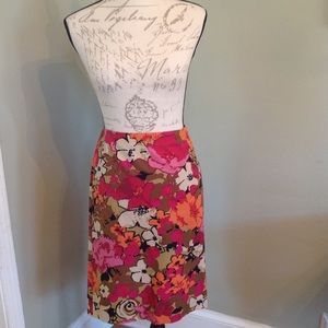 Talbots floral pencil skirt sz 10p $22